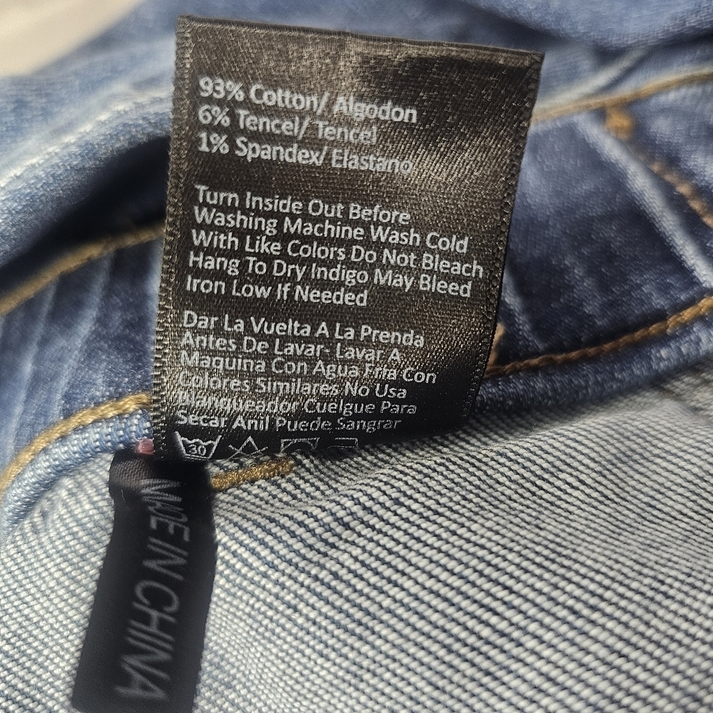 Risen Los Angeles Denim Utility Chore Jogger Soft Stretchy Tie Fronts Jeans - Picture 12 of 12